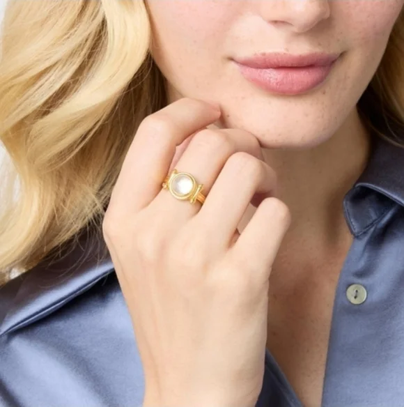 Julie Vos Bamboo Stone RingSize 7